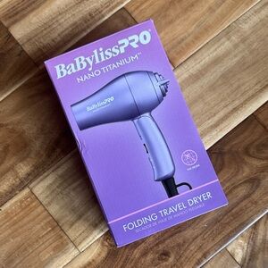NIB BaBylissPRO Nano Titanium Travel Dryer
